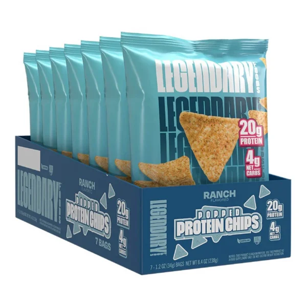 Legendary Foods Popped Protein Chips 7 bags 238g Ranch