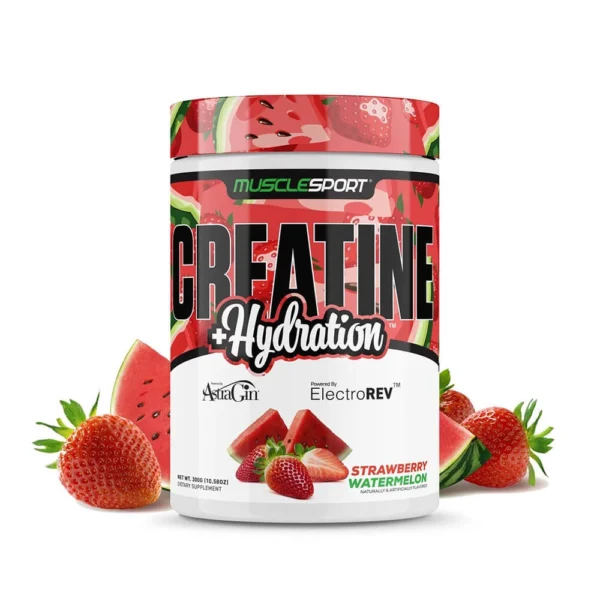 MuscleSport Creatine +Hydration 300g Strawberry Watermelon