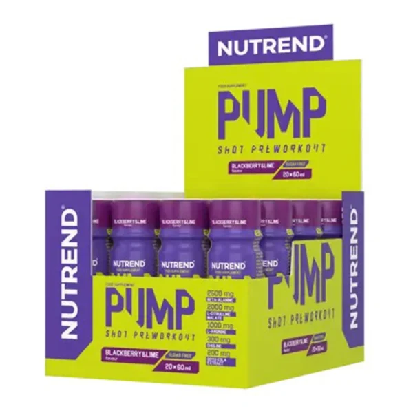 NUTREND PUMP SHOT PRE-WORKOUT BLACKBERRY & LIME FLAVOUR 60ML