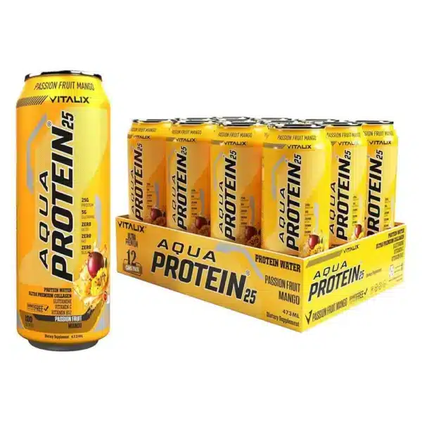 Vitalix Aqua Protein 25 Protein Water 473ml Passion Fruit Mango Pack of 12