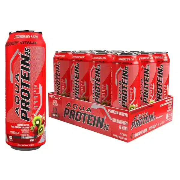 Vitalix Aqua Protein 25 Protein Water 473ml Strawberry & Kiwi Pack of 12