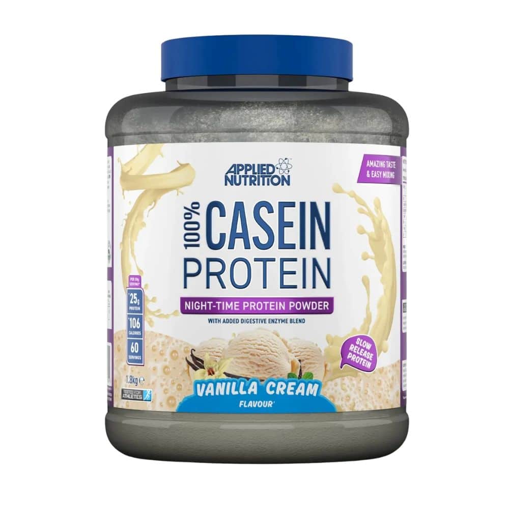 applied nutrition 100% casein protein, vanilla cream