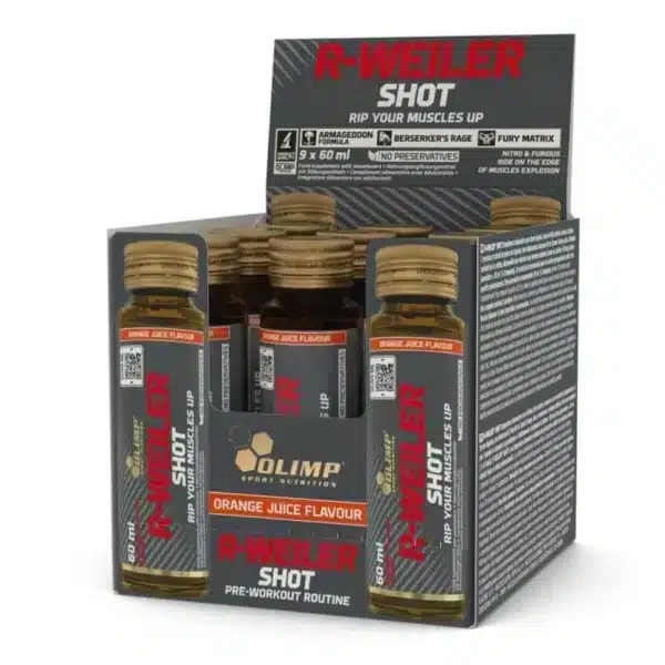 olimp r-weiler shot pre workout orange juice flavour