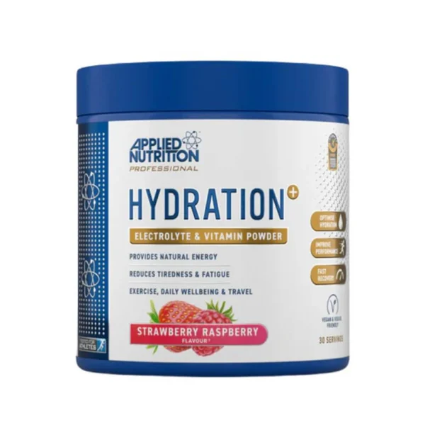 APPLIED NUTRITION HYDRATION ELECTROLYTE & VITAMIN POWDER STRAWBERRY & RASPBERRY FLAVOUR 30 SERVINGS 240G