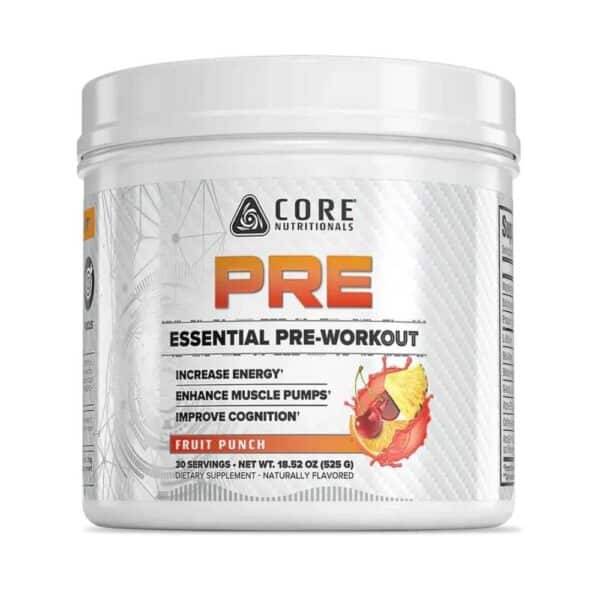 Core Nutrition pre essential pre workout, fruit punch 525g