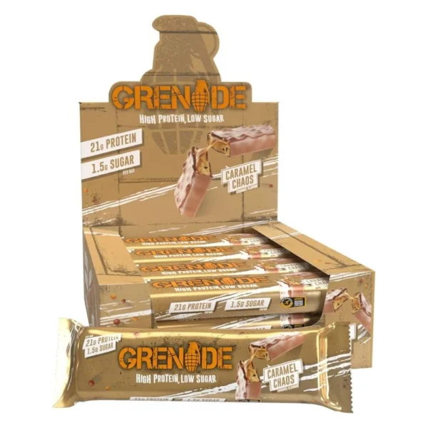 Grenade Protein bar, caramel chaos