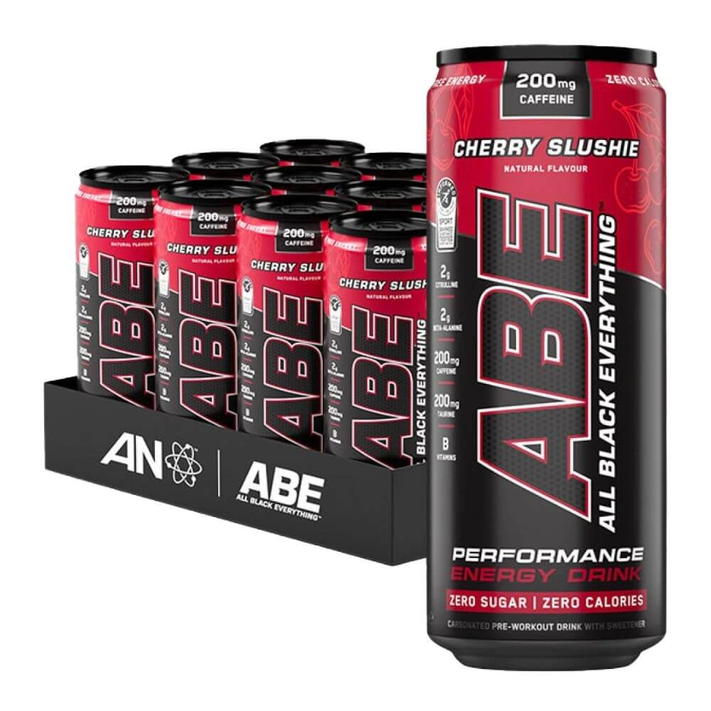 abe energy drink, cherry slushie