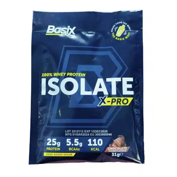 basix isolate x-pro whey protein chocolate chunk flavor