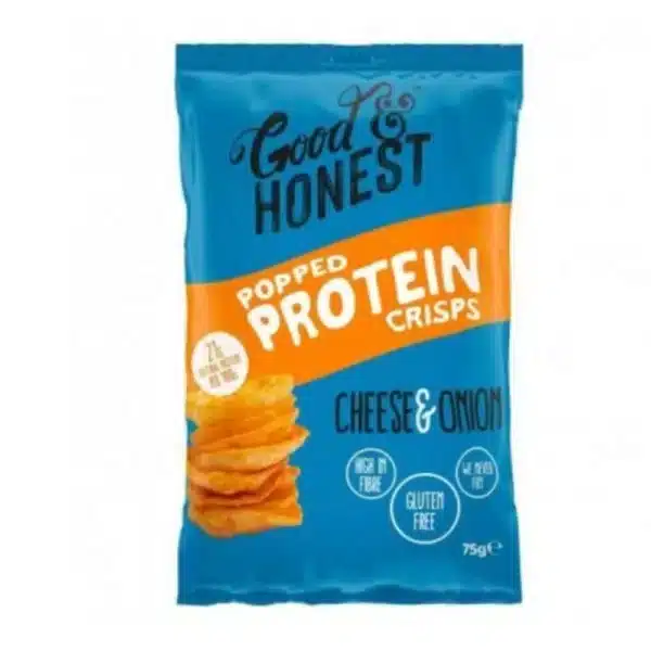 goods honest popped protein crisps cheese & onion