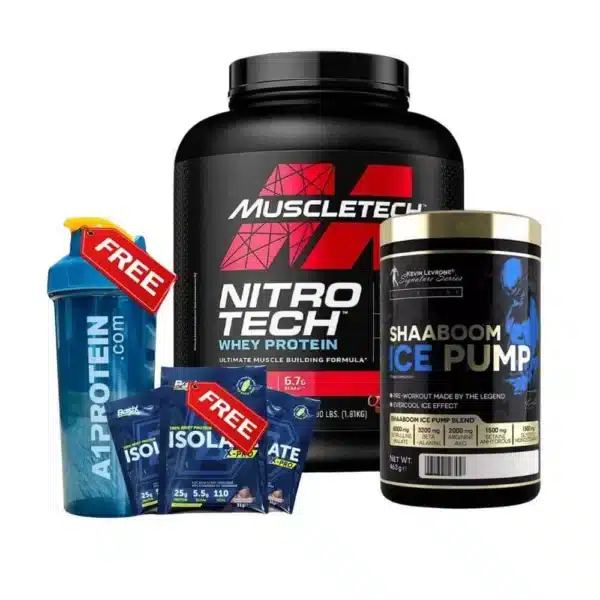 Muscletech Nitrotech Whey Protein + Shaaboom Ice Pump