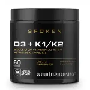 Spoken d3+k1 k2 60 servings 2000 iy of vitamin d3 with vitamin k1 and k2