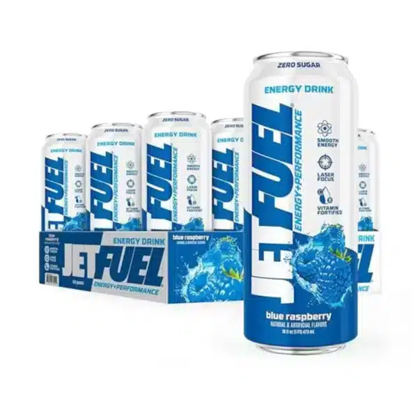 jetfuel energy drinks energy + performance, blue raspberry