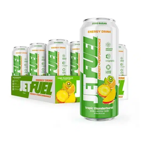 jetfuel energy drinks energy + performance, tropic thunderburst