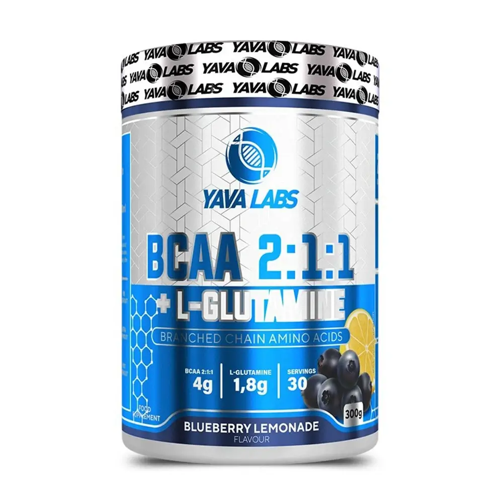 Yava Labs BCAA 211 + L-Glutamine – 300g Muscle Recovery and Endurance Support (1)